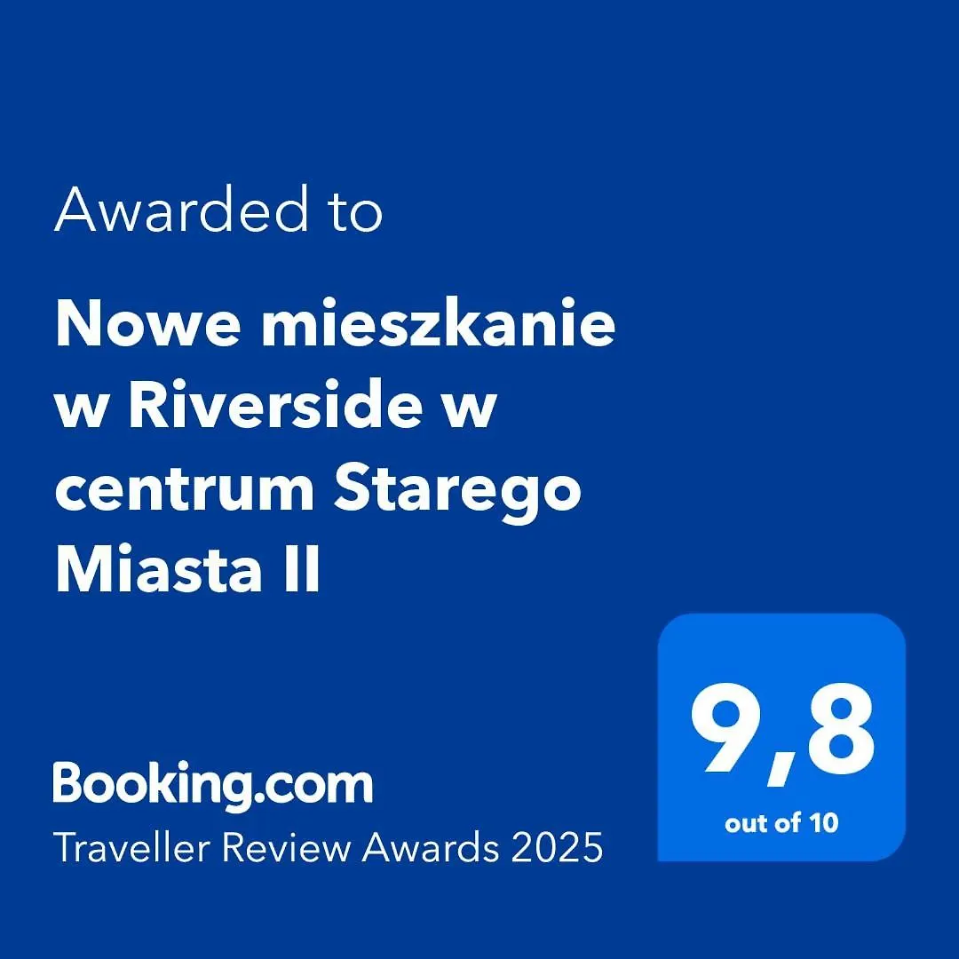 Nowe Mieszkanie W Riverside W Centrum Starego Miasta II Z Parkingiem Gdansk 0*,